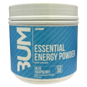 CBUM Essential Energy Powder Packaging Blue Raspberry 30 Serve