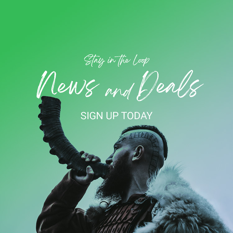 Viking-with-a-horn-with-cta-to-sign-up-for-newsletter-text-overlaid